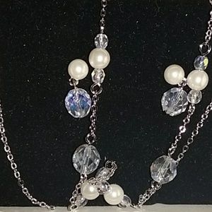 AVON FAUX PEARL & CRYSTAL ILLUSION GIFT SET ~LARGE